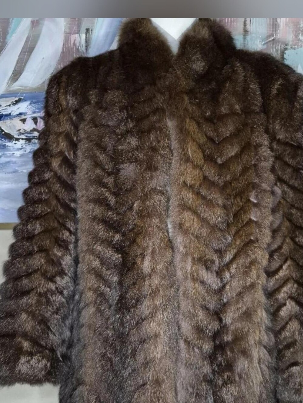 Vintage Women's Brown Fur Coat - Luxurious Winter Jacket